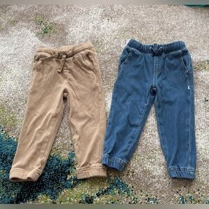 Little Sleepies Tan and Blue Bamboo Denim